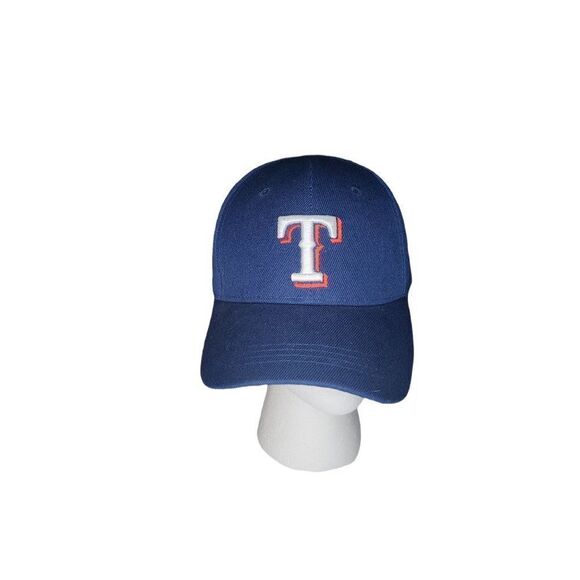 MLB‎ Adjustable Hat Texas Rangers Sixth Man Promotions Big Logo Blue White - Picture 1 of 5